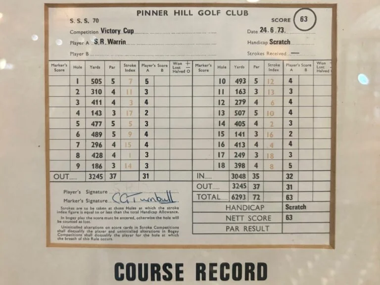 PHGC Course Record S
